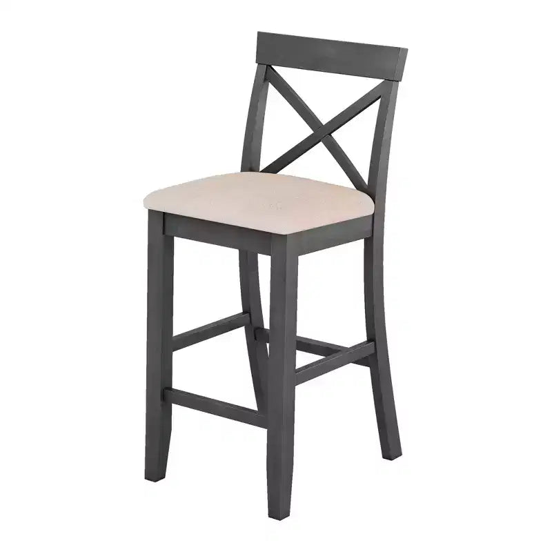 Set da pranzo rettangolare Farmhouse da 47.5" in legno, altezza bar, angolo colazione per cucina con 2 sedie per piccoli spazi - ModernLuxe