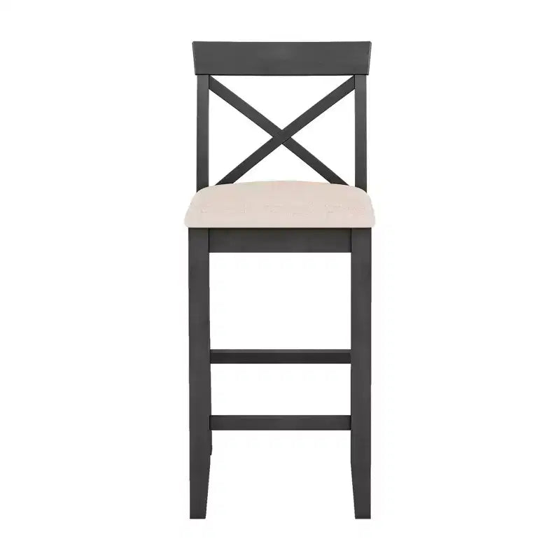 Set da pranzo rettangolare Farmhouse da 47.5" in legno, altezza bar, angolo colazione per cucina con 2 sedie per piccoli spazi - ModernLuxe