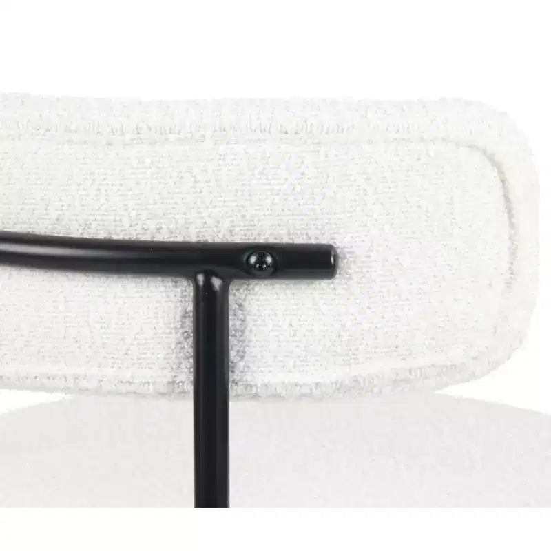 Roundhill Furniture Durban кръгъл комплект за хранене от 5 части, дървена маса за хранене с 4 стола с тапицерия букле