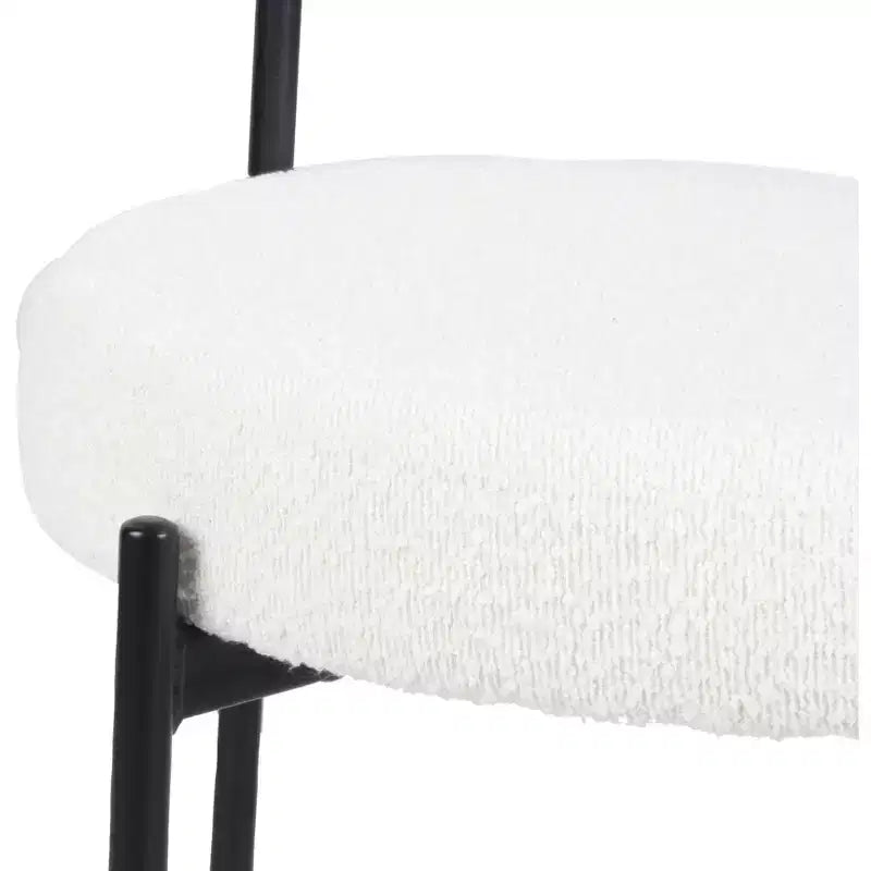Roundhill Furniture Durban кръгъл комплект за хранене от 5 части, дървена маса за хранене с 4 стола с тапицерия букле