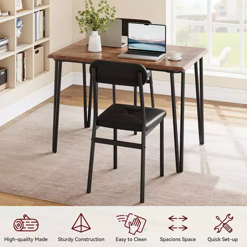 Set da pranzo da 5 pezzi per 4 persone, tavolo e sedie da cucina per 4 persone, set da pranzo moderno, set da tavolo da pranzo per 4 persone