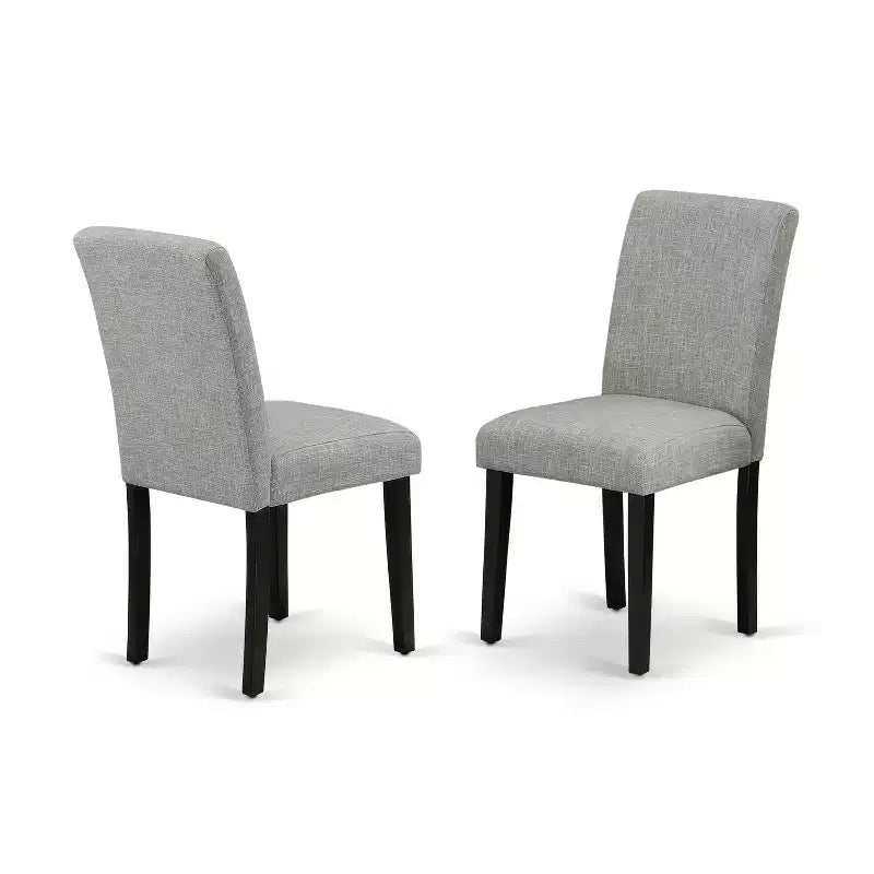 Set da pranzo HomeStock da 5 pezzi, tavolo rettangolare e sedie Parson in lino, moderno