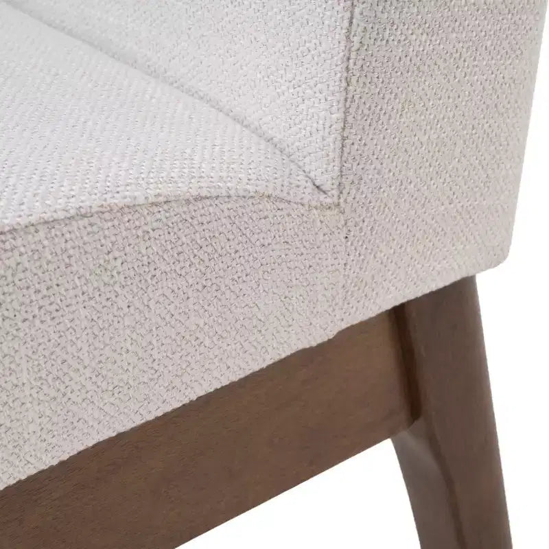 Set da pranzo da 5 pezzi con tavolo da cucina e 4 sedie imbottite, stile moderno di metà secolo, beige/grigio+noce-ModernLuxe