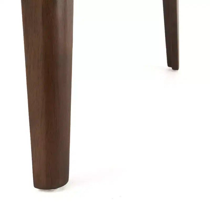 Set da pranzo da 5 pezzi con tavolo da cucina e 4 sedie imbottite, stile moderno di metà secolo, beige/grigio+noce-ModernLuxe