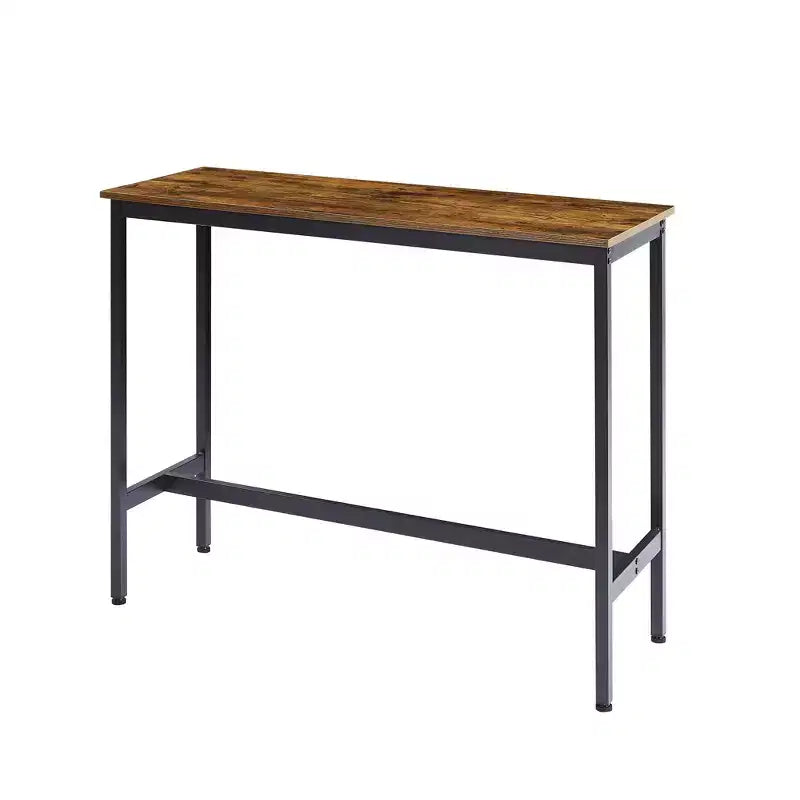 GDFStudio Briar rustikales 3-teiliges Bartisch-Set mit Barhockern mit Kunstlederpolsterung
