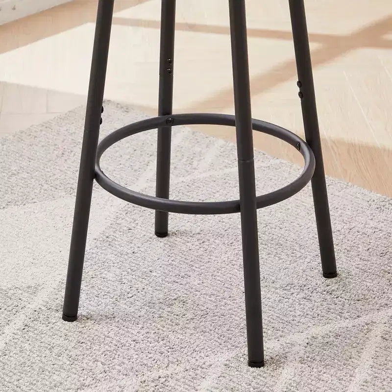 GDFStudio Briar rustikales 3-teiliges Bartisch-Set mit Barhockern mit Kunstlederpolsterung