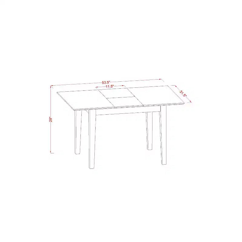 HomeStock set da pranzo con tavolo con allunga e sedie da pranzo
