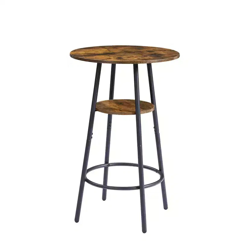 3-teiliges Barhocker-Set für 2 Personen, Esszimmer-Set in Thekenhöhe mit 2 gepolsterten Hockern, Frühstückstisch-Set, Bistro-Esszimmer-Set, rustikal und industriell - ModernLuxe