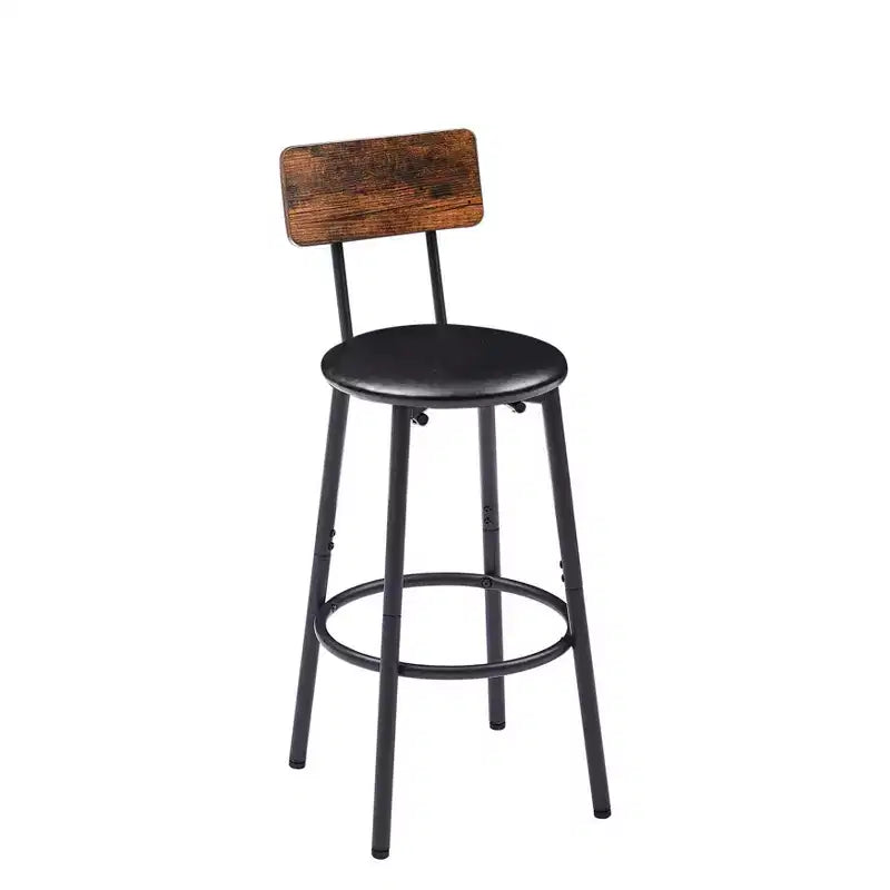 3-teiliges Barhocker-Set für 2 Personen, Esszimmer-Set in Thekenhöhe mit 2 gepolsterten Hockern, Frühstückstisch-Set, Bistro-Esszimmer-Set, rustikal und industriell - ModernLuxe