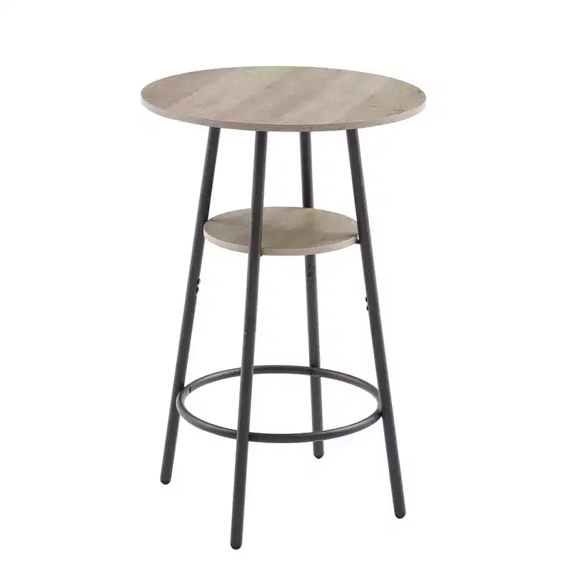3-teiliges Barhocker-Set für 2 Personen, Esszimmer-Set in Thekenhöhe mit 2 gepolsterten Hockern, Frühstückstisch-Set, Bistro-Esszimmer-Set, rustikal und industriell - ModernLuxe