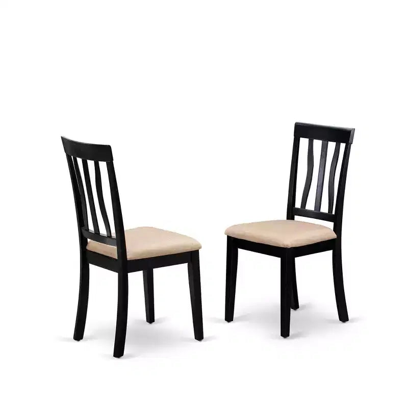 Set da cucina HomeStock Belmont - tavolo e 2 sedie da pranzo, nero e ciliegio