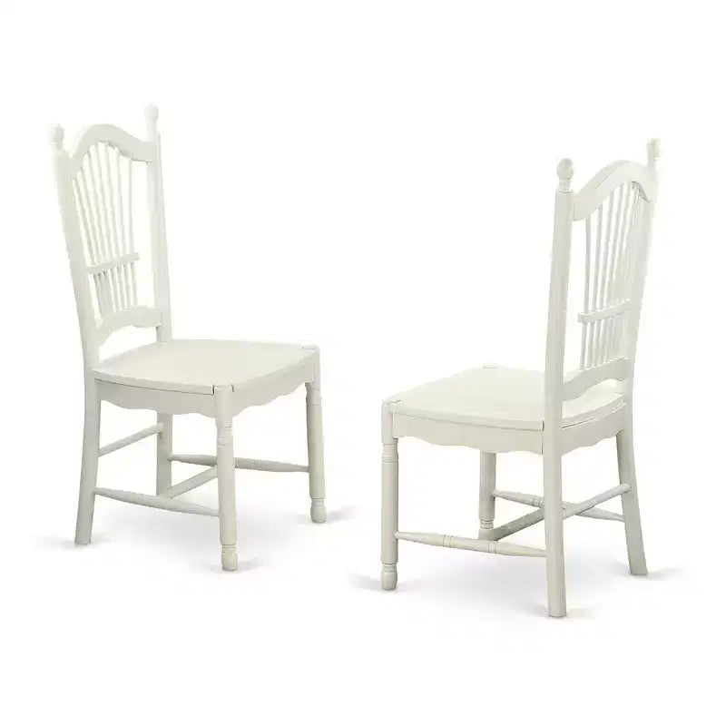 Set da cucina HomeStock Belmont - tavolo da cucina e 2 sedie da pranzo per cucina, bianco lino