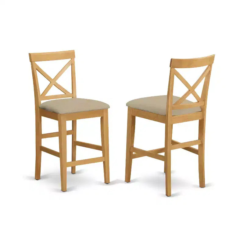 HomeStock Belmont Thekenhohes Set - Stehtisch und Esszimmerstühle, Eiche