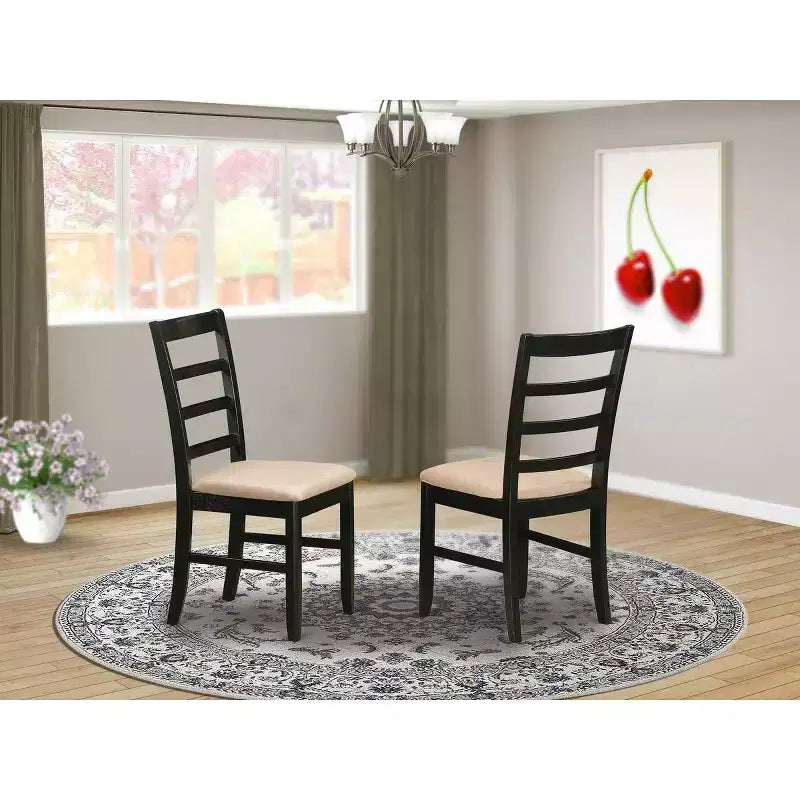 HomeStock Belmont Esszimmer-Set - Esstisch mit Einlegeplatte plus Küchenstühle, Cappuccino