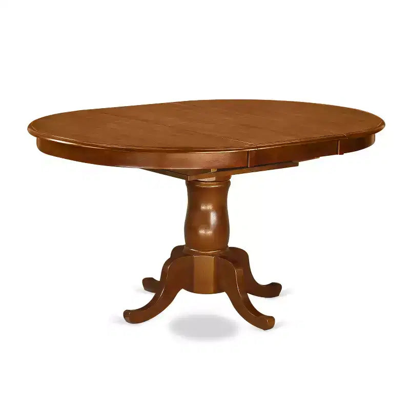 Set da pranzo HomeStock Belmont Portland con tavolo con prolunga da 18 e sedie da cucina, marrone sella