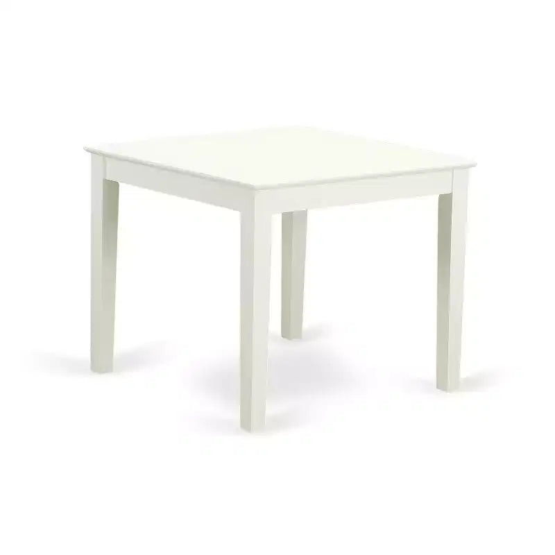 HomeStock Belmont quadratischer Küchentisch und hölzerne Küchenstühle, Leinenweiß