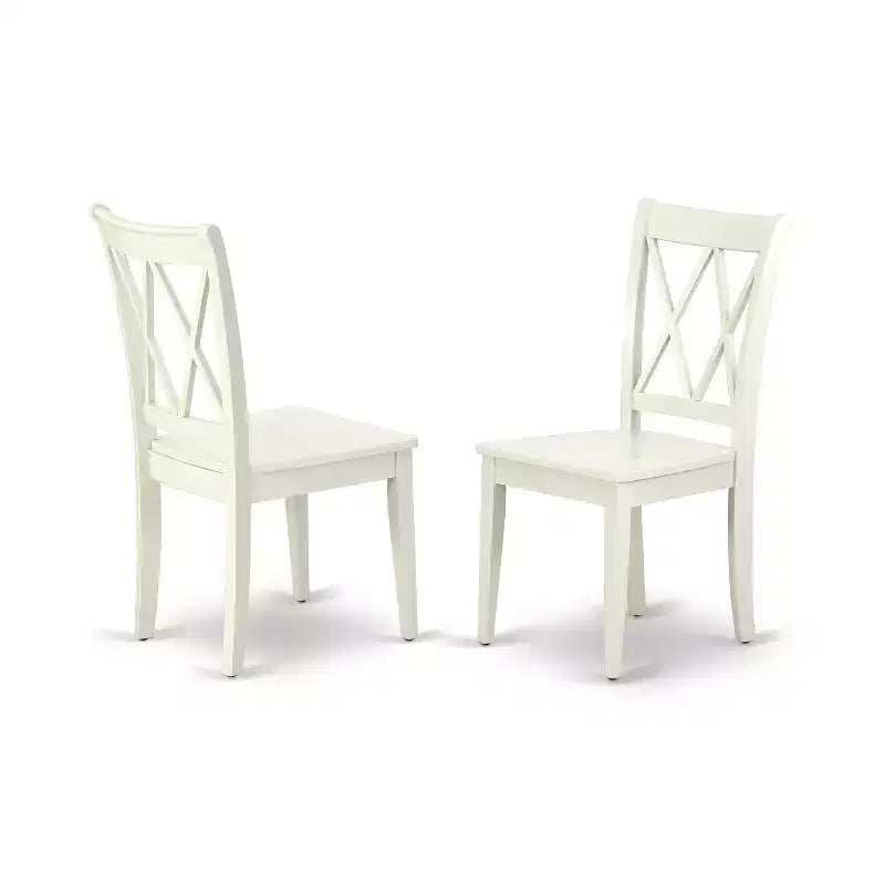 HomeStock Belmont 6-delige rechthoekige tafel van 42/60 inch met inlegblad van 18 inch, 4 stoelen met dubbele X-rug en één bank