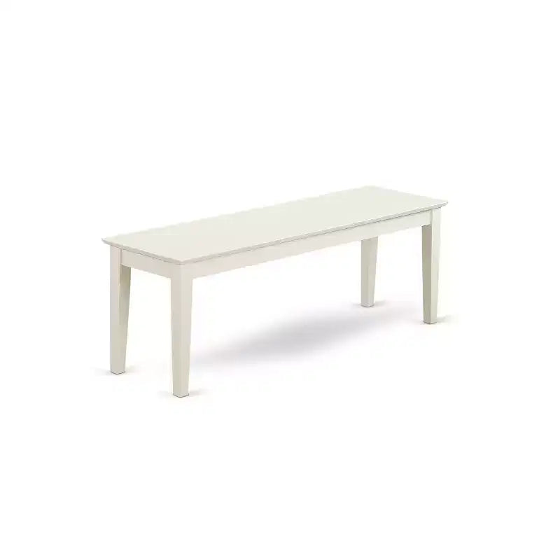 HomeStock Belmont 5-teiliges Esszimmer-Set für 6 Personen - Esstisch, 2 Stühle und 2 Bänke in Leinenweiß