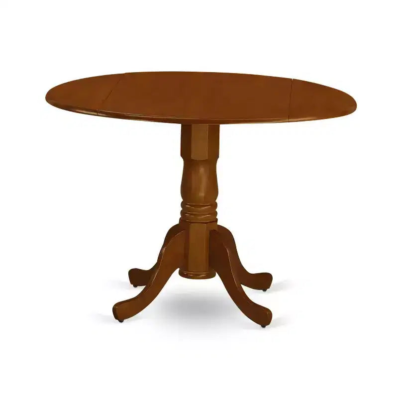 HomeStock Belmont eetkamerinrichting - kleine eettafel en eetkamerstoelen, uitklapbaar blad, karnemelk en kersenhout