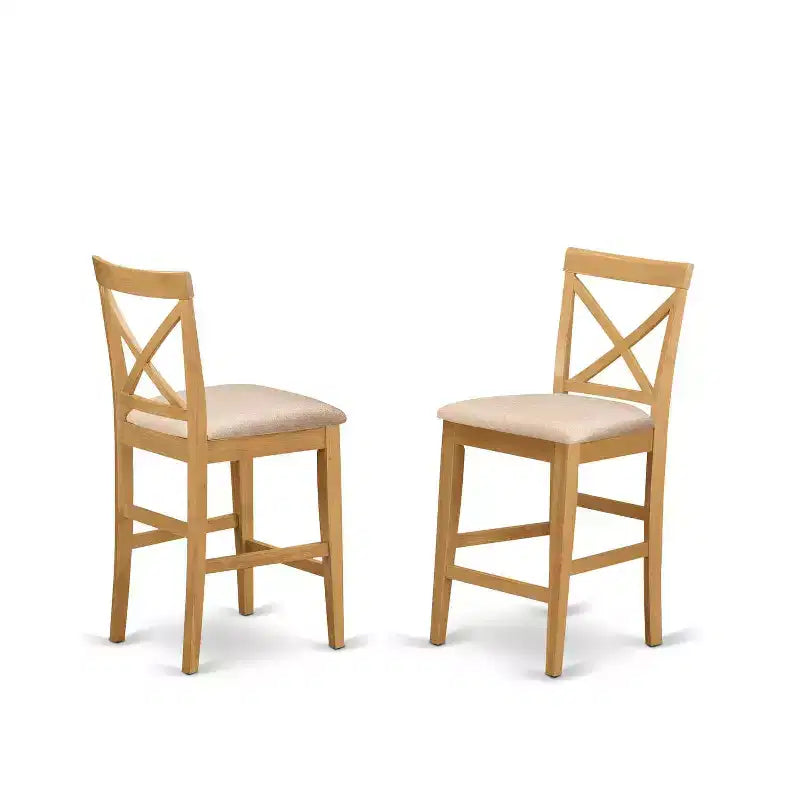HomeStock Belmont kuhinjski set od 5 komada uključuje kvadratni blagovaonski stol i 4 stolice za blagovaonicu, 36x36 inča, hrast