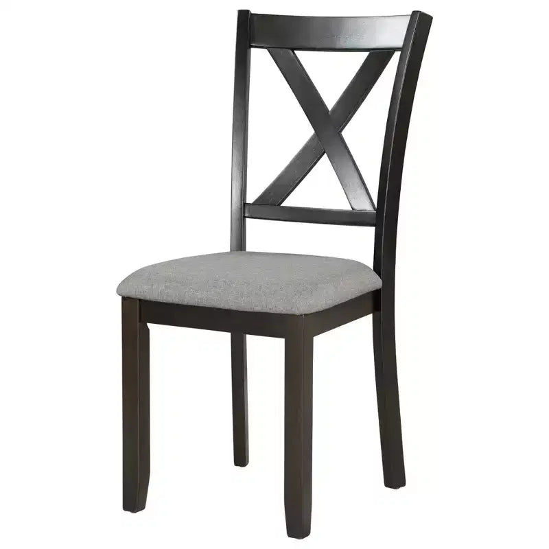 Set da pranzo in stile rustico da 6 pezzi con panca per 6 persone, tavolo rettangolare in legno e 4 sedie imbottite