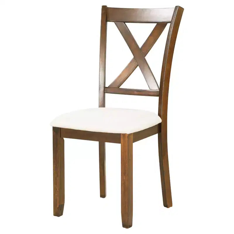 Set da pranzo in stile rustico da 6 pezzi con panca per 6 persone, tavolo rettangolare in legno e 4 sedie imbottite