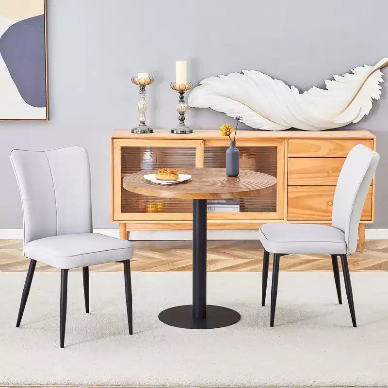 3/5-teiliges Esszimmertisch-Set, runder Küchentisch, platzsparende Essecke mit 2/4 gepolsterten Stühlen - ModernLuxe
