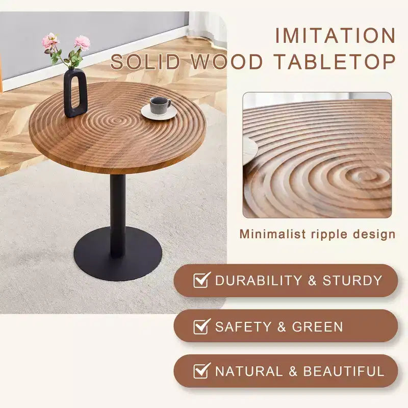 3/5-teiliges Esszimmertisch-Set, runder Küchentisch, platzsparende Essecke mit 2/4 gepolsterten Stühlen - ModernLuxe