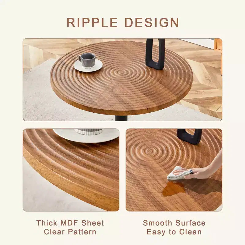 3/5-teiliges Esszimmertisch-Set, runder Küchentisch, platzsparende Essecke mit 2/4 gepolsterten Stühlen - ModernLuxe