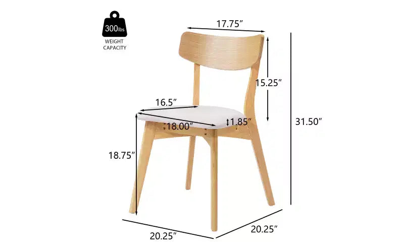Christopher Knight Home Adrian 7-teiliges Esszimmertisch-Set aus Holz im Mid-Century-Modern-Stil mit gepolsterten Esszimmerstühlen