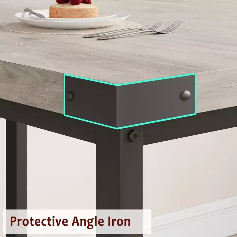 Set da pranzo 63 per 4-8 persone, ampio set da cucina allungabile con 2 panche imbottite per 6 persone, set da pranzo rettangolare da 3 pezzi per 4 persone