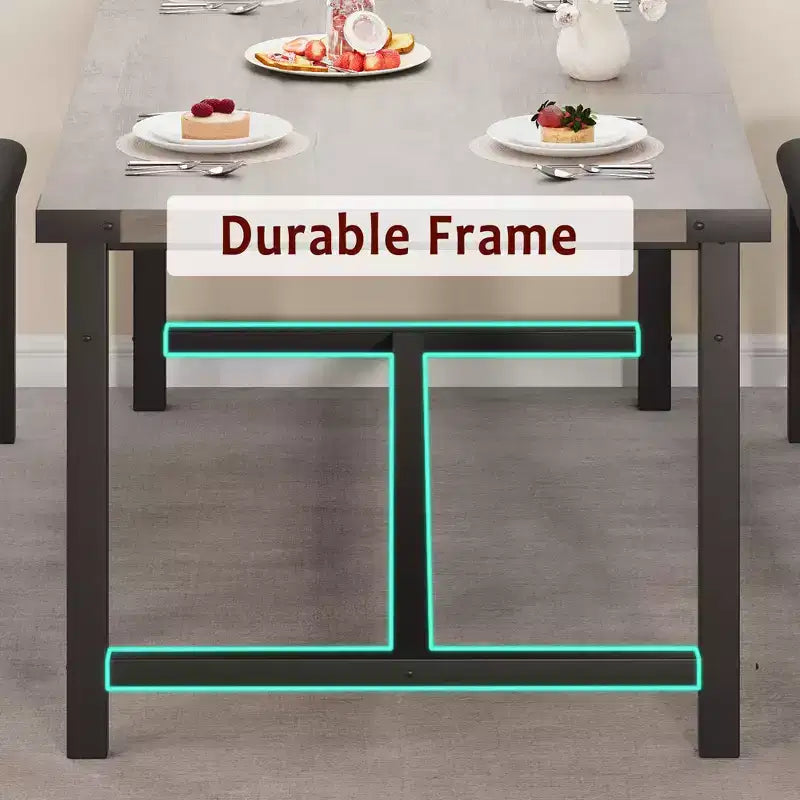 Set da pranzo 63 per 4-8 persone, ampio set da cucina allungabile con 2 panche imbottite per 6 persone, set da pranzo rettangolare da 3 pezzi per 4 persone
