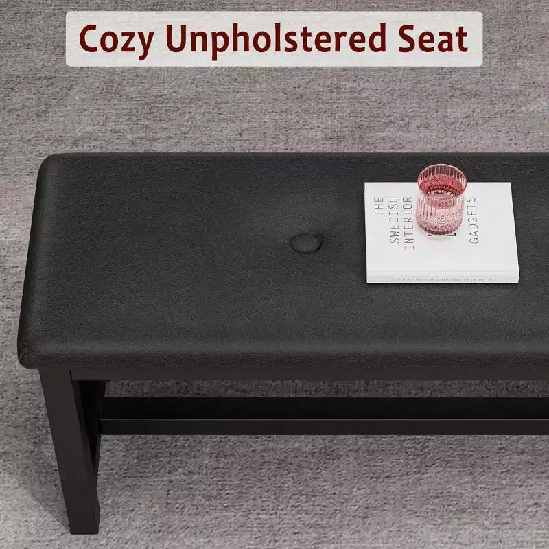 Set da pranzo 63 per 4-8 persone, ampio set da cucina allungabile con 2 panche imbottite per 6 persone, set da pranzo rettangolare da 3 pezzi per 4 persone