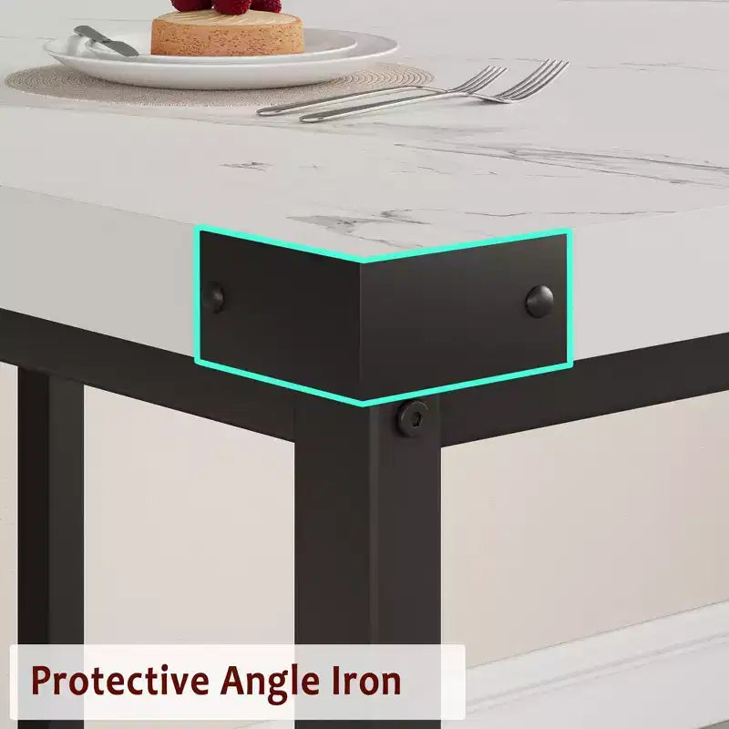 Set da pranzo 63 per 4-8 persone, ampio set da cucina allungabile con 2 panche imbottite per 6 persone, set da pranzo rettangolare da 3 pezzi per 4 persone