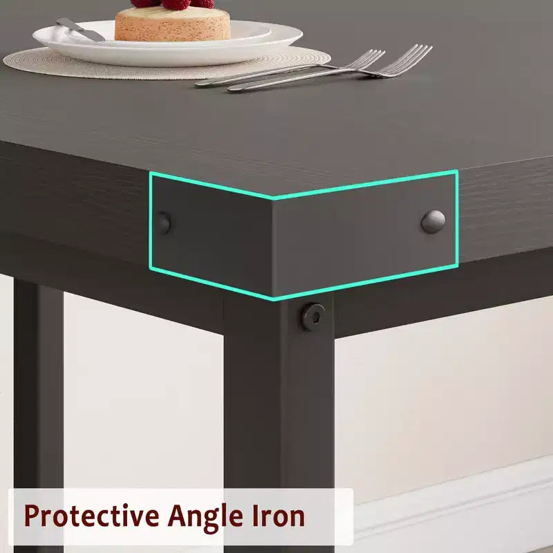 Set da pranzo 63 per 4-8 persone, ampio set da cucina allungabile con 2 panche imbottite per 6 persone, set da pranzo rettangolare da 3 pezzi per 4 persone