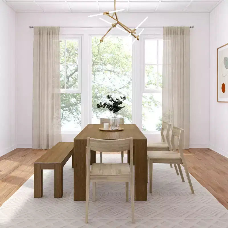 Set da pranzo moderno in legno massello da 72 con panca + 4 sedie