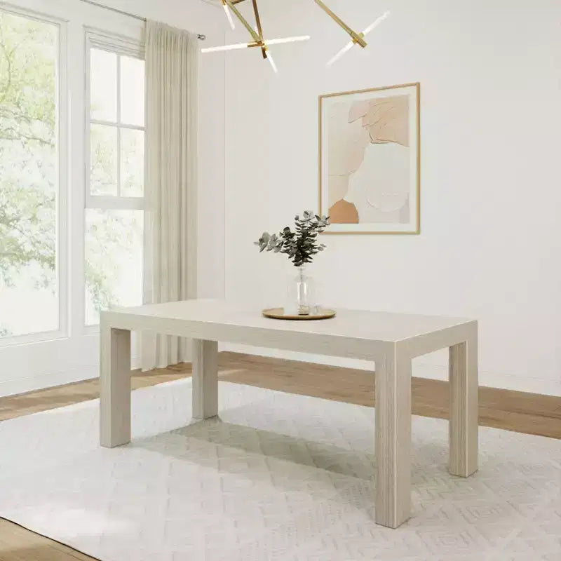 Set da pranzo moderno in legno massello da 72 con panca + 4 sedie