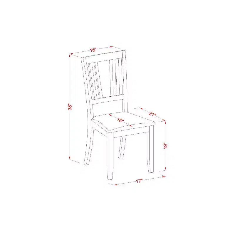 Dining Table Set - Kitchen Table with Chairs - Small Square Table & 2 Chairs - Home Dining Furniture