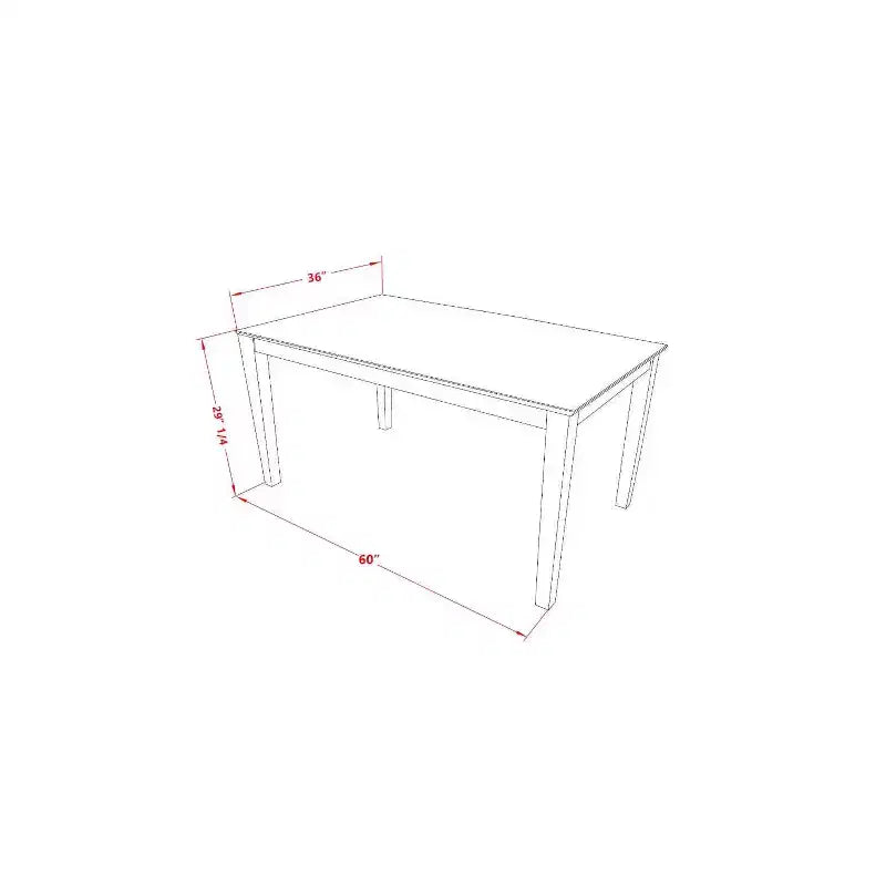 5-teiliges Terrassen-Esszimmerset im Strandstil, rechteckiger Tisch und Stühle, Gartenmöbel, 60 Inch