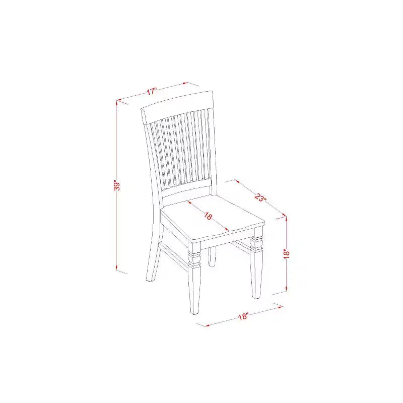 Vintage 5-teiliges Esszimmer-Set - Küchentisch in Schwarzkirsche & 4 Stühle - Viktorianischer Stil