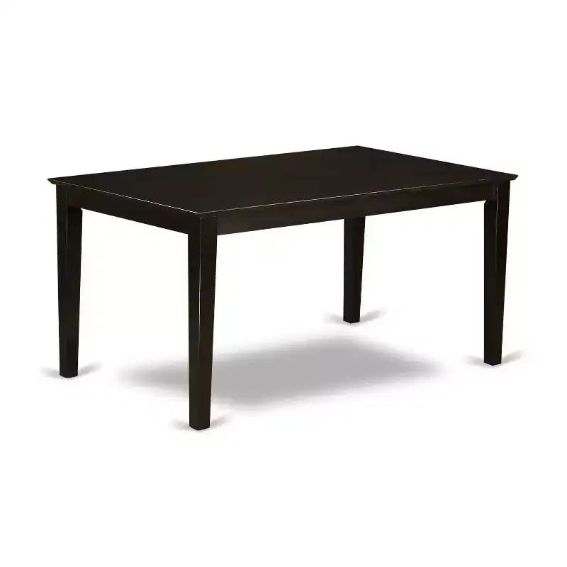 HomeStock 5-teiliges rechteckiges Esszimmertisch-Set mit Cappuccino-Finish, Tischplatte aus Massivholz und 4 Stühlen