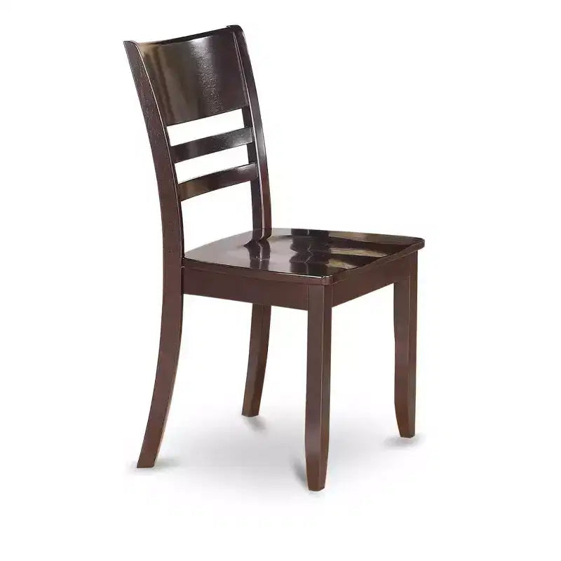 HomeStock 5-teiliges rechteckiges Esszimmertisch-Set mit Cappuccino-Finish, Tischplatte aus Massivholz und 4 Stühlen