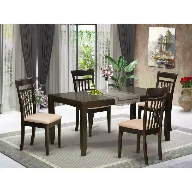 Esszimmerset mit Tisch und Stühlen - Küchen-Esszimmergarnitur - Tisch- und Stuhlset aus Massivholz