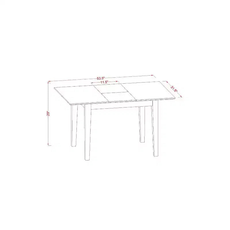 Set da tavolo da cucina moderno da 3 pezzi con 2 sedie - Tavolo e sedie da pranzo in bianco lino