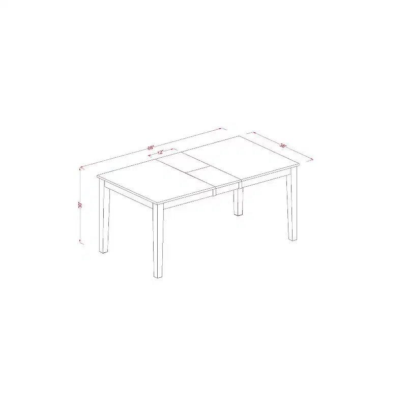 Tavolo da pranzo rettangolare HomeStock da 6 pezzi, finitura nera e ciliegio, piano in legno massello, con 1 panca e 4 sedie