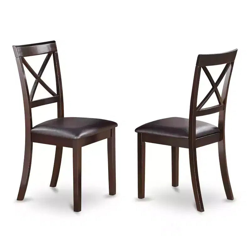 Set da pranzo moderno da 7 pezzi - Tavolo rettangolare e 6 sedie - Finitura cappuccino - HomeStock