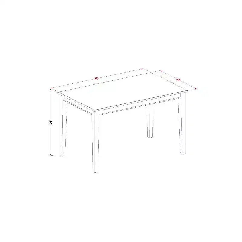 Set da pranzo rialzato da 7 pezzi - Tavolo da cucina e 6 sedie - Stile sud-occidentale - 36x60 Inch