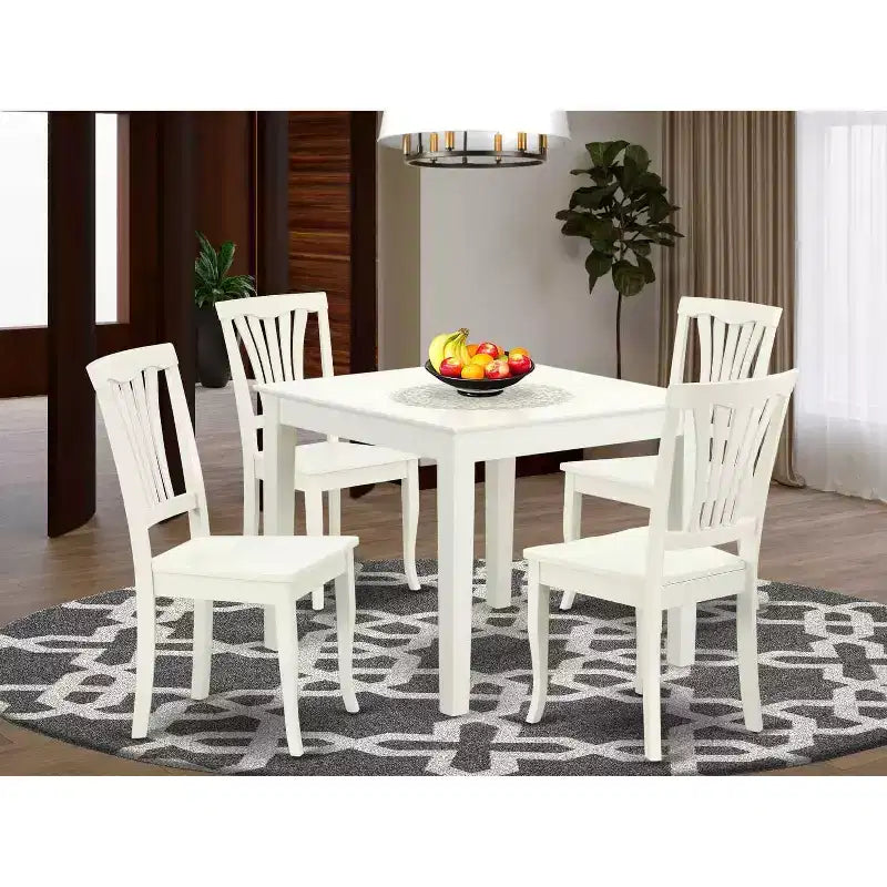 Set da pranzo moderno da 5 pezzi - Tavolo quadrato e 4 sedie - Arredamento elegante per la casa