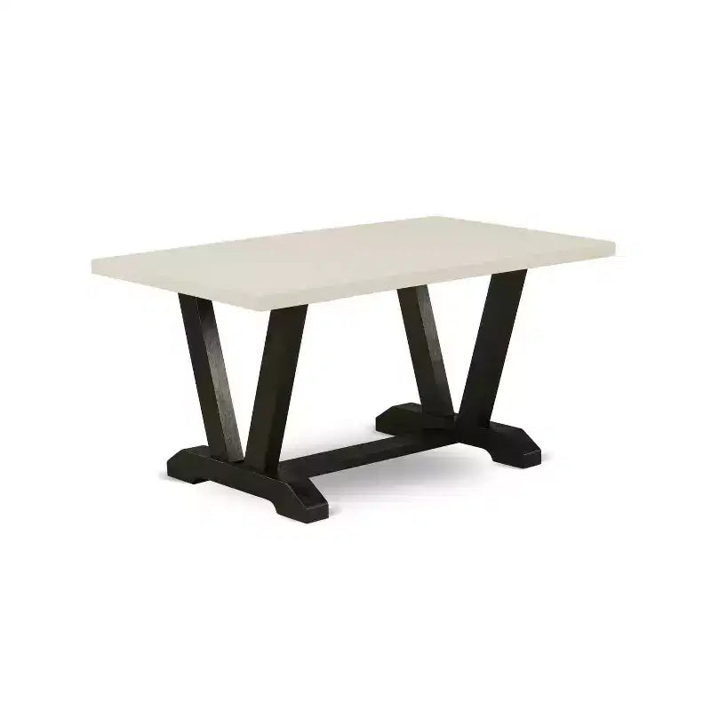 7-Piece Rectangle Natural Oak Finish Solid Wood Top Dining Table with 6-Parson Chairs with