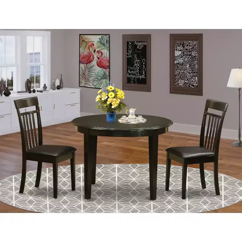 5-teiliges Esszimmerset für die Küche mit Holztisch und Stühlen, modernes Dinette-Set